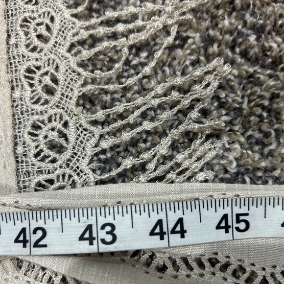 Scandal made in Italy boho style long crocheted duster in natural color OS - Picture 14 of 14